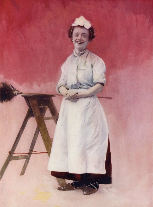 Miss Louie Freear i The Lady Slavey (farvefoto) af English Photographer