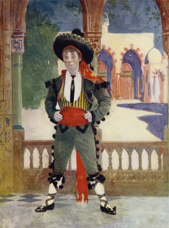 Mr Edmund Payne i The Toreador (farvefoto) af English Photographer