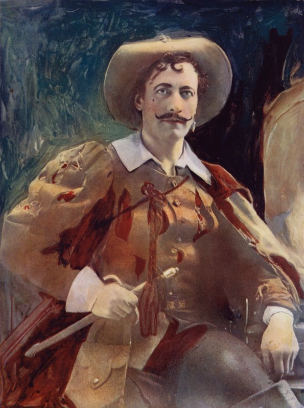 Mr Lewis Waller i The Three Musketeers (farvefoto) af English Photographer