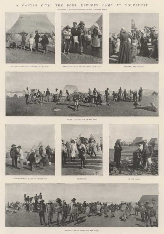 A Canvas City, Boer-flygtningelejren ved Volksrust af English Photographer