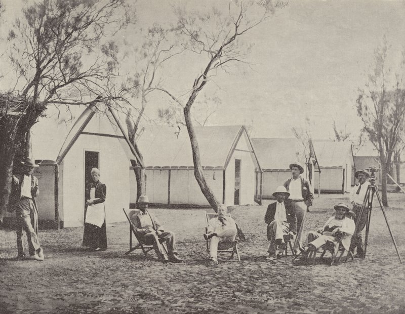 En minelejr i Hannans, West Australia af English Photographer