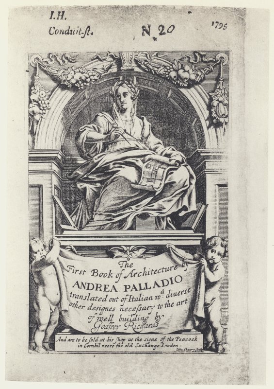 A Palladio, The First Book of Architecture, Tr G Richards 1668 (s/h-foto) af English Photographer