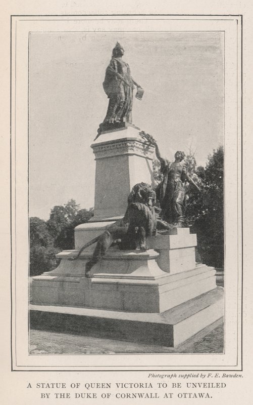 En statue af dronning Victoria, der skal afsløres af hertugen af Cornwall i Ottawa af English Photographer