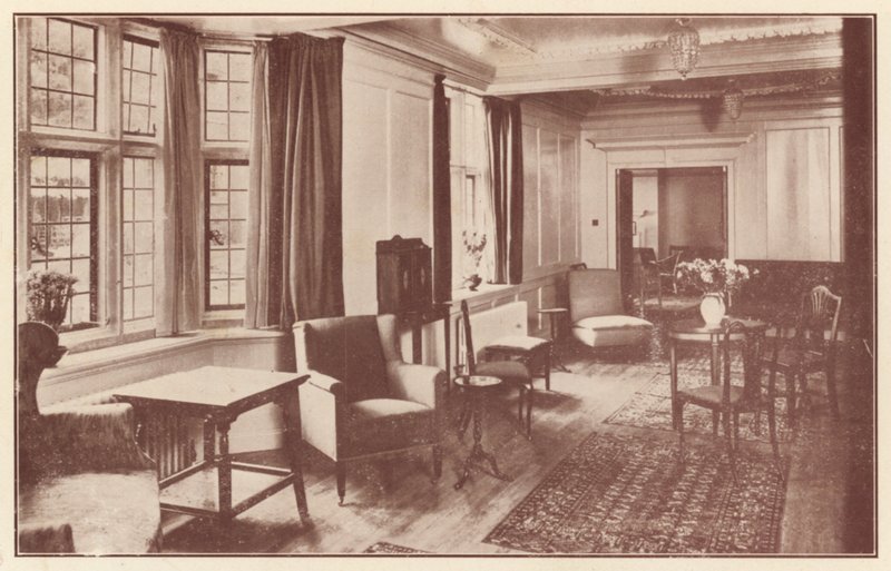 Et fællesrum i Crosby Hall, Cheyne Walk af English Photographer
