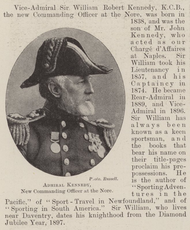 Admiral Kennedy, ny befalingsmand ved Nore af English Photographer