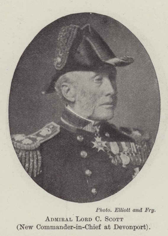 Admiral Lord C Scott, ny øverstkommanderende ved Devonport af English Photographer