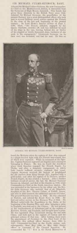 Admiral Sir Michael Culme-Seymour, Baronet af English Photographer