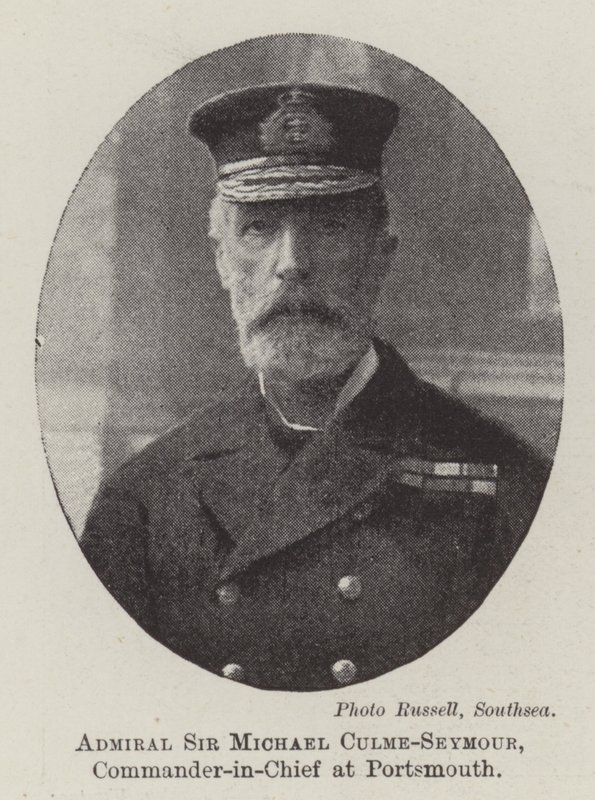 Admiral Sir Michael Culme-Seymour, øverstkommanderende i Portsmouth af English Photographer