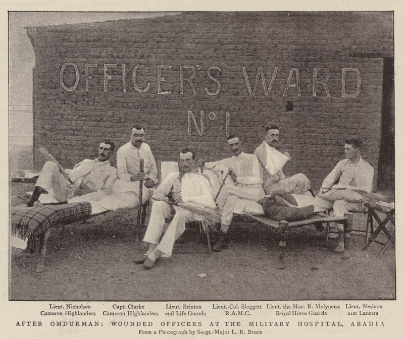 Efter Omdurman, sårede betjente på Militærhospitalet, Abadia af English Photographer