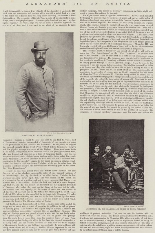 Alexander III af Rusland af English Photographer
