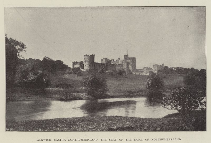 Alnwick Castle, Northumberland, sæde for hertugen af Northumberland af English Photographer
