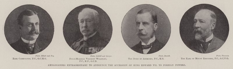 Ekstraordinære ambassadører meddeler kong Edward VII