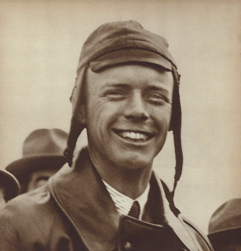 Den amerikanske flyver Charles Lindbergh, den første mand, der fløj alene over Atlanten af English Photographer