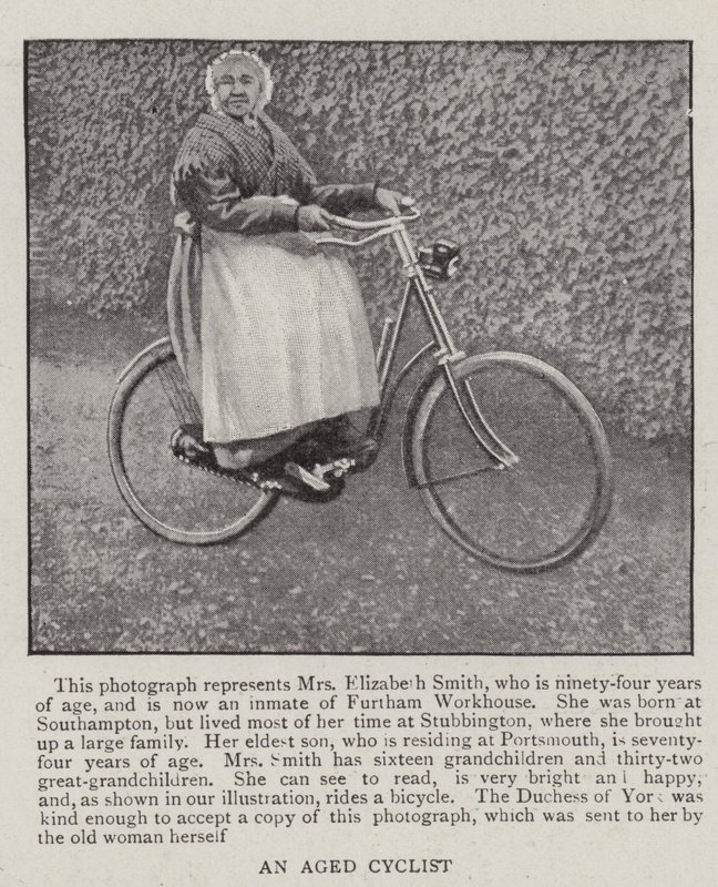 En gammel cyklist af English Photographer