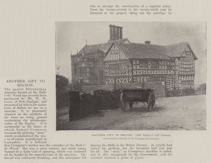 Endnu en gave til Bolton, Hall-i-th-Wood af English Photographer