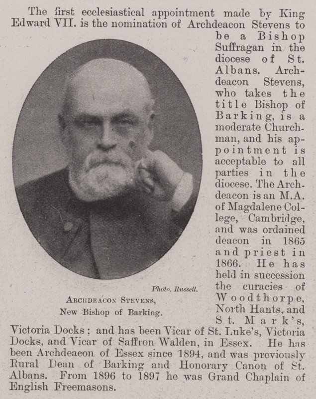 Ærkediakon Stevens, ny biskop af Barking af English Photographer
