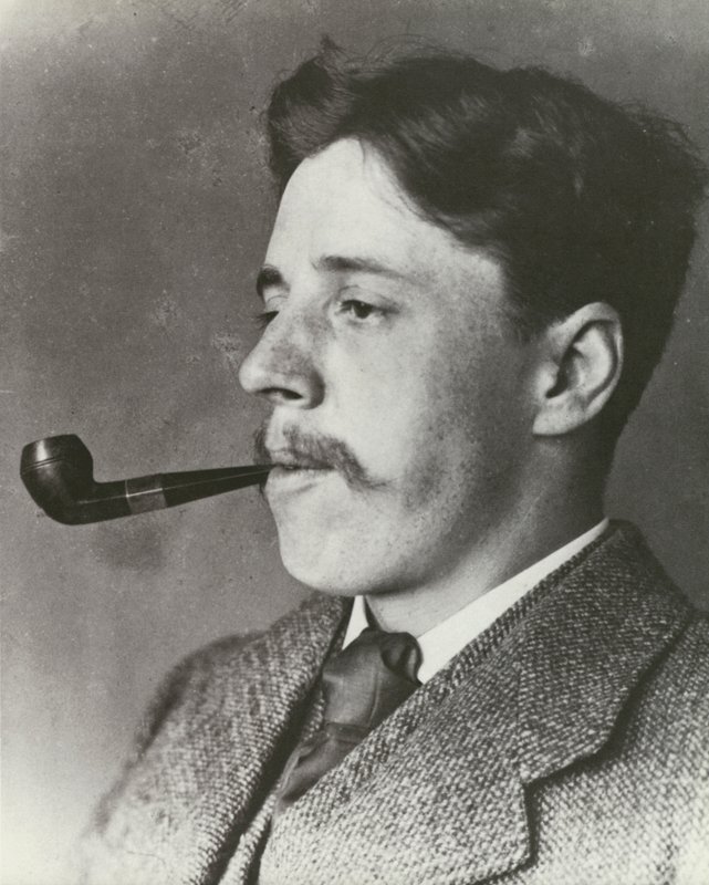 Arnold Bennett, ryger pibe, portræt (s/h foto) af English Photographer