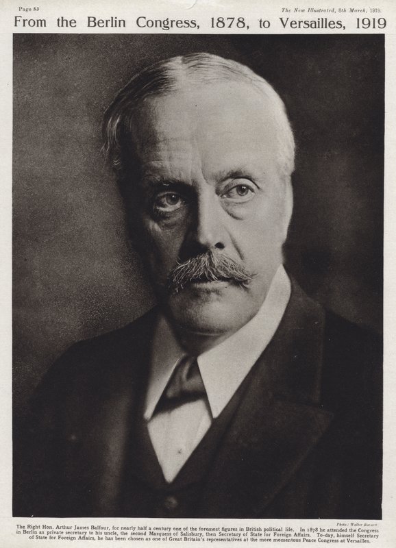 Arthur Balfour, britisk konservativ politiker og premierminister (s/h foto) af English Photographer