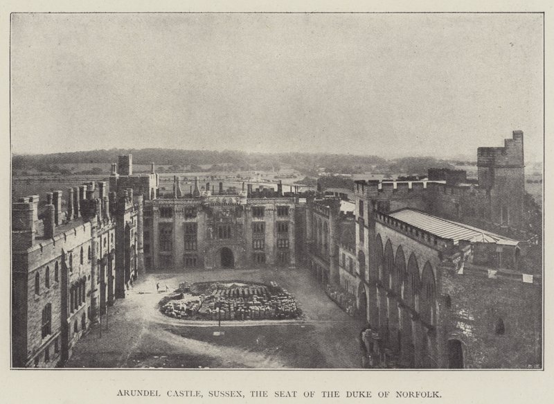 Arundel Castle, Sussex, sæde for hertugen af Norfolk af English Photographer