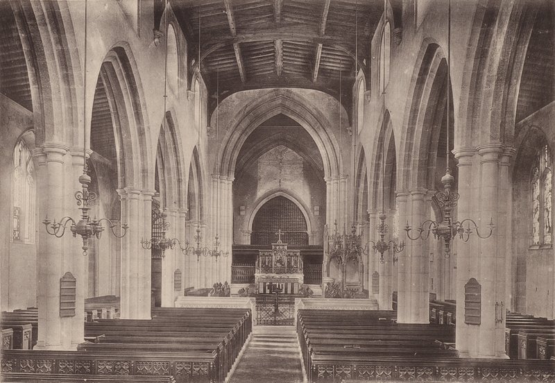 Arundel: Parish Church Interiør (s/h foto) af English Photographer