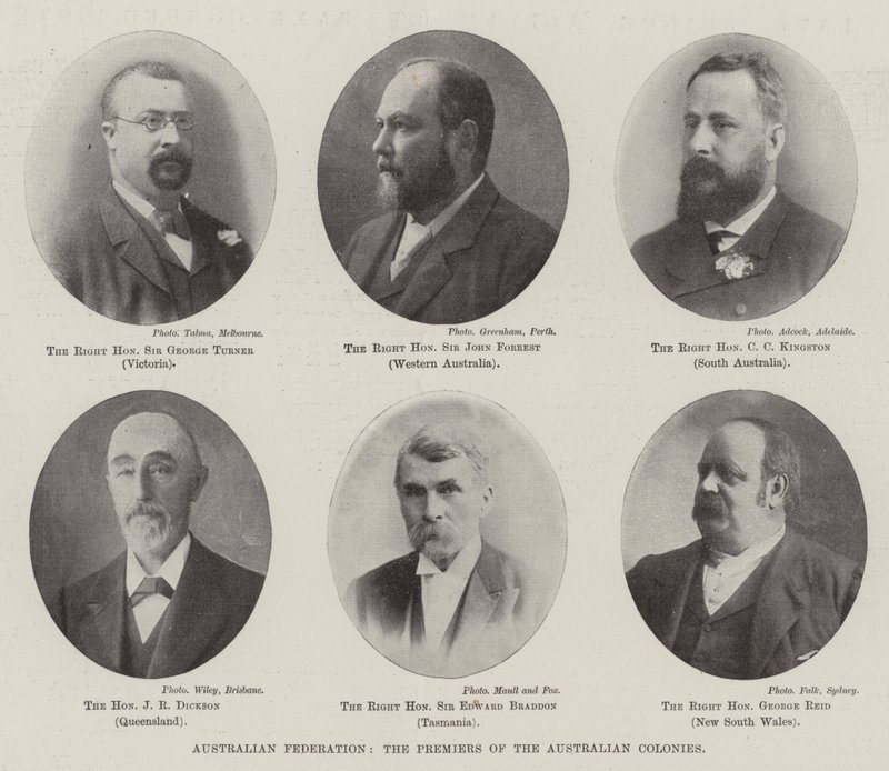 Australian Federation, Premiers of the Australian Colonies af English Photographer
