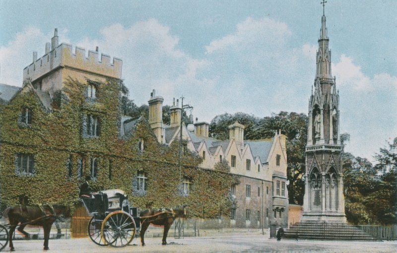 Balliol College og Martyrs Memorial af English Photographer