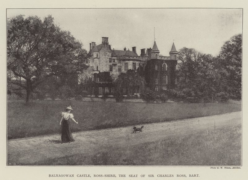 Balnagowan Castle, Ross-Shire, sæde for Sir Charles Ross, Baronet af English Photographer