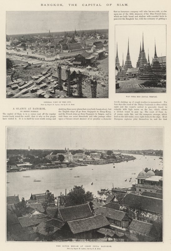 Bangkok, hovedstaden i Siam af English Photographer