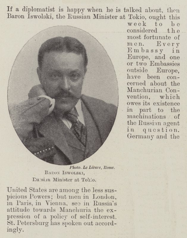 Baron Iswolski, russisk minister i Tokio af English Photographer