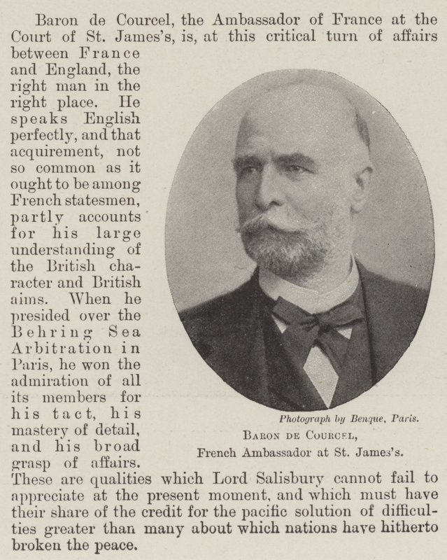 Baron de Courcel, fransk ambassadør ved St. James af English Photographer