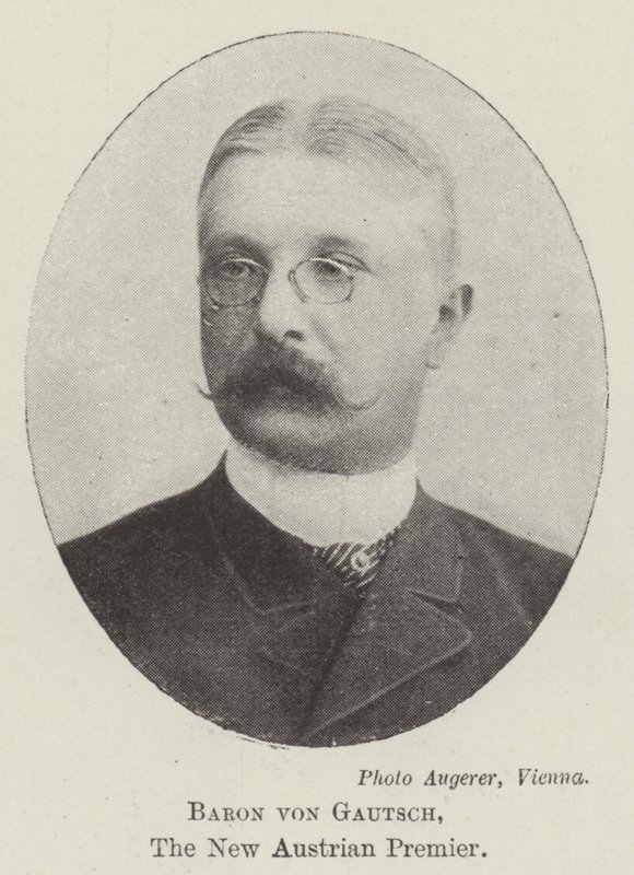 Baron von Gautsch, den nye østrigske premierminister af English Photographer