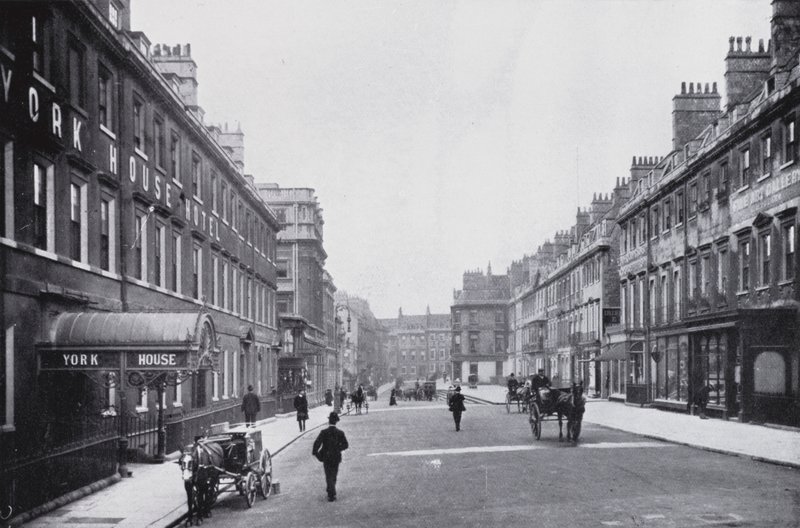 Bath: Princes and Edgar Buildings (s/h-billede) af English Photographer
