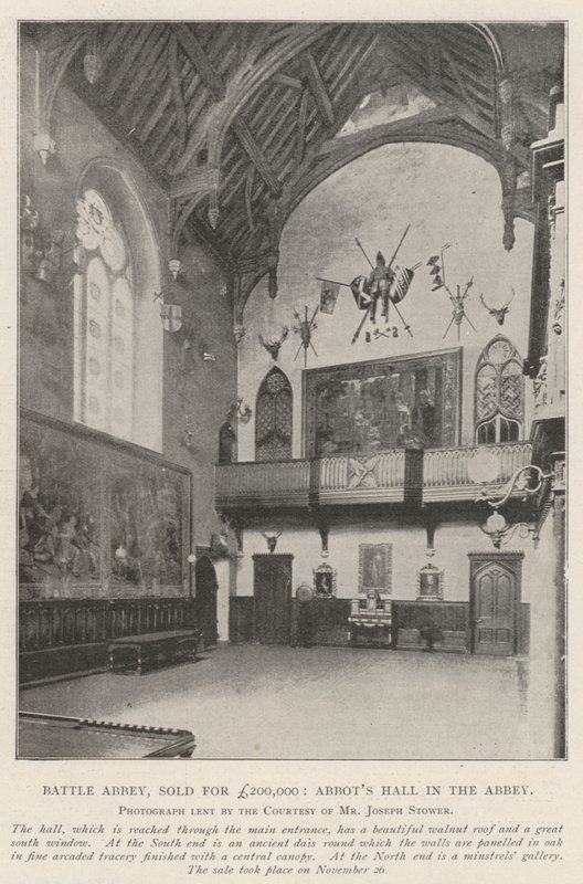 Battle Abbey, solgt for £200.000, Abbots Hall in the Abbey af English Photographer
