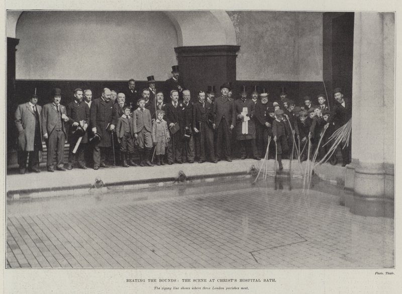 Beating the Bounds, scenen på Christs Hospital Bath af English Photographer
