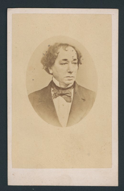 Benjamin Disraeli, visitkort af English Photographer