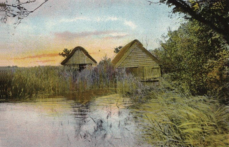Bådehuse, Horsey Mere af English Photographer