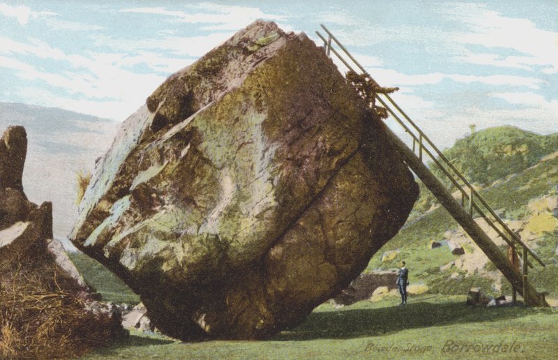Bowder Stone, Borrowdale, Lake District (farvefoto) af English Photographer