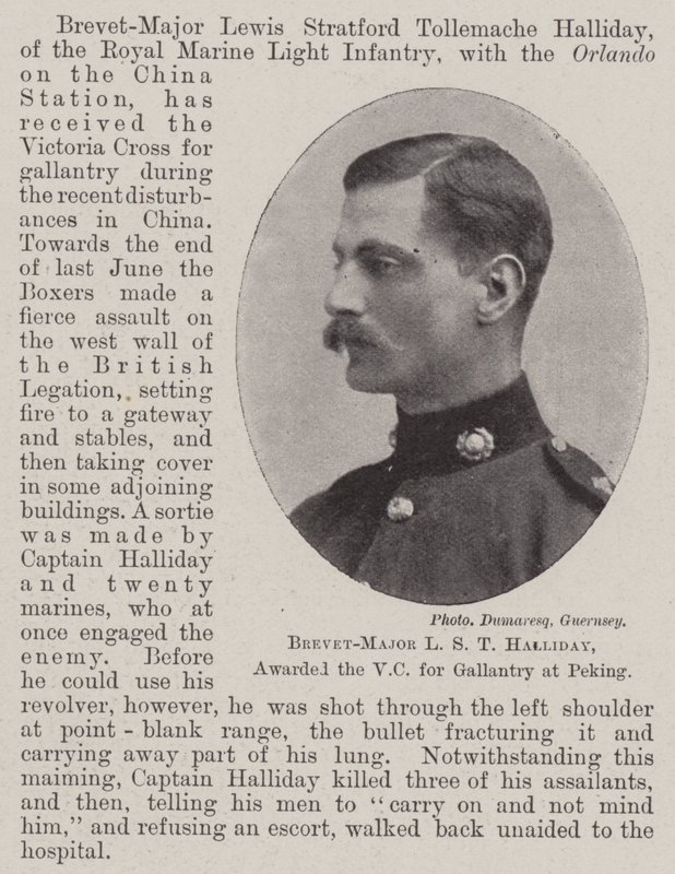 Brevet-Major L S T Halliday, tildelt VC for galanteri i Peking af English Photographer