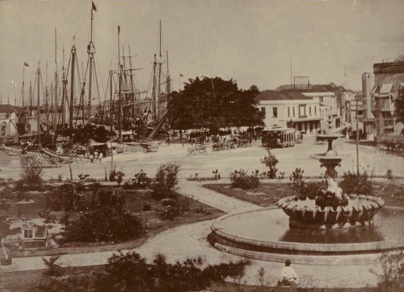 Bridgetown Harbour, omkring 1900 af English Photographer