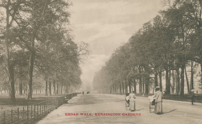 Broad Walk, Kensington Gardens af English Photographer