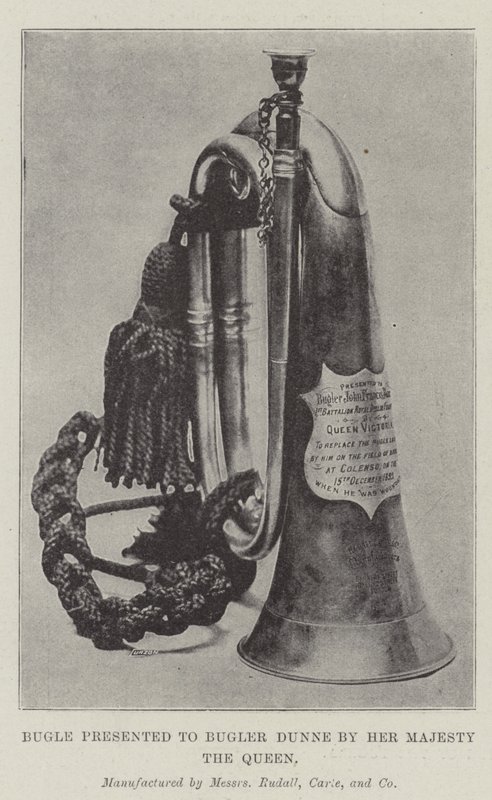 Bugle præsenteret for Bugler Dunne af Hendes Majestæt Dronningen af English Photographer