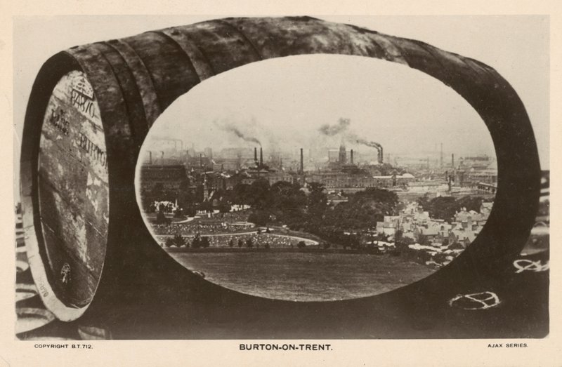 Burton-on-Trent, Staffordshire, traditionelt centrum for den britiske bryggeriindustri (s/h foto) af English Photographer