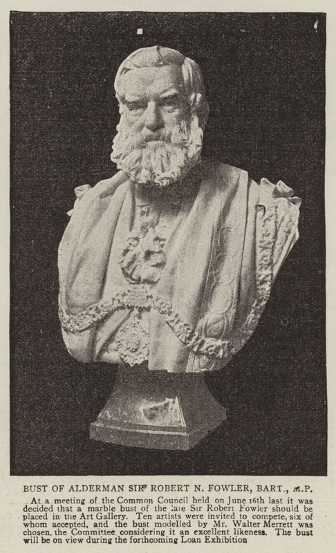Buste af rådmand Sir Robert N Fowler, Baronet, MP af English Photographer