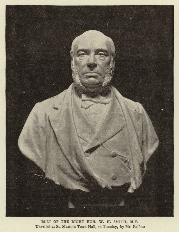 Buste af højre ærede W H Smith, MP af English Photographer