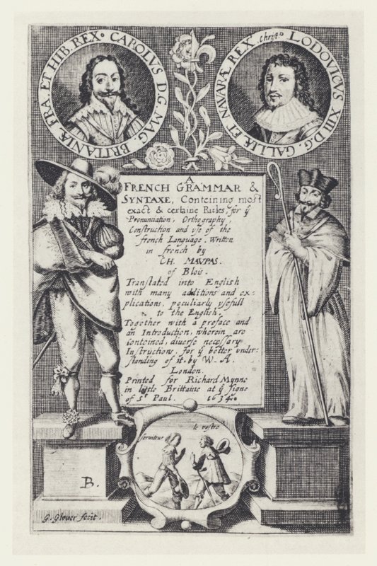 C Maupas, A French Grammar, R Mynne 1634 (s/h-foto) af English Photographer