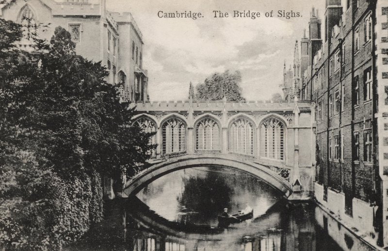 Cambridge, Sukkenes Bro (s/h-billede) af English Photographer
