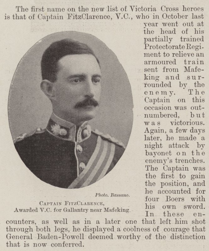 Kaptajn FitzClarence, tildelt VC for galanteri nær Mafeking af English Photographer