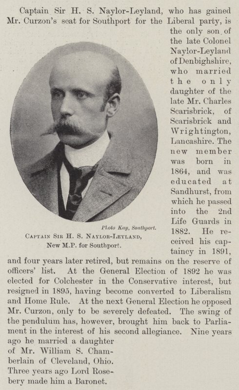 Kaptajn Sir HS Naylor-Leyland, ny MP for Southport af English Photographer