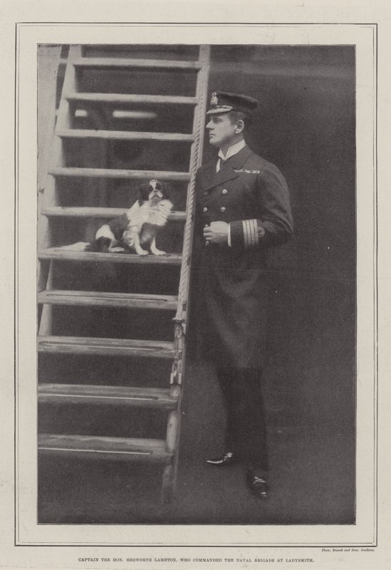 Kaptajn den ærede Hedworth Lambton, som ledede flådebrigaden ved Ladysmith af English Photographer