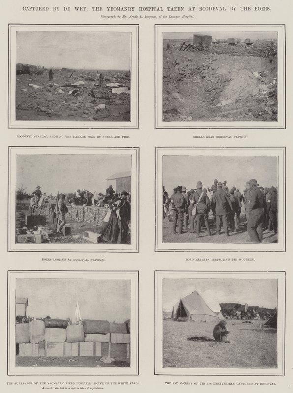 Fanget af De Wet, Yeomanry Hospital taget ved Roodeval af boerne af English Photographer